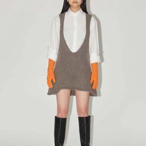 Grey Taupe Wool Sweater Dress